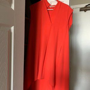Rachel by Rachael Roy XS red orange high low midi dress